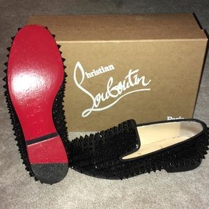 Christian louboutin spiked loafers